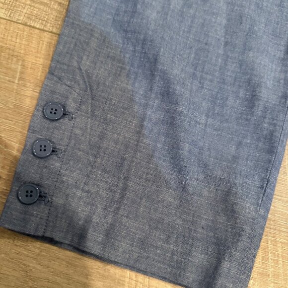 TALBOTS WOMENS 16W BLUE KHAKI CROPPED PANTS NEW - Picture 4 of 12